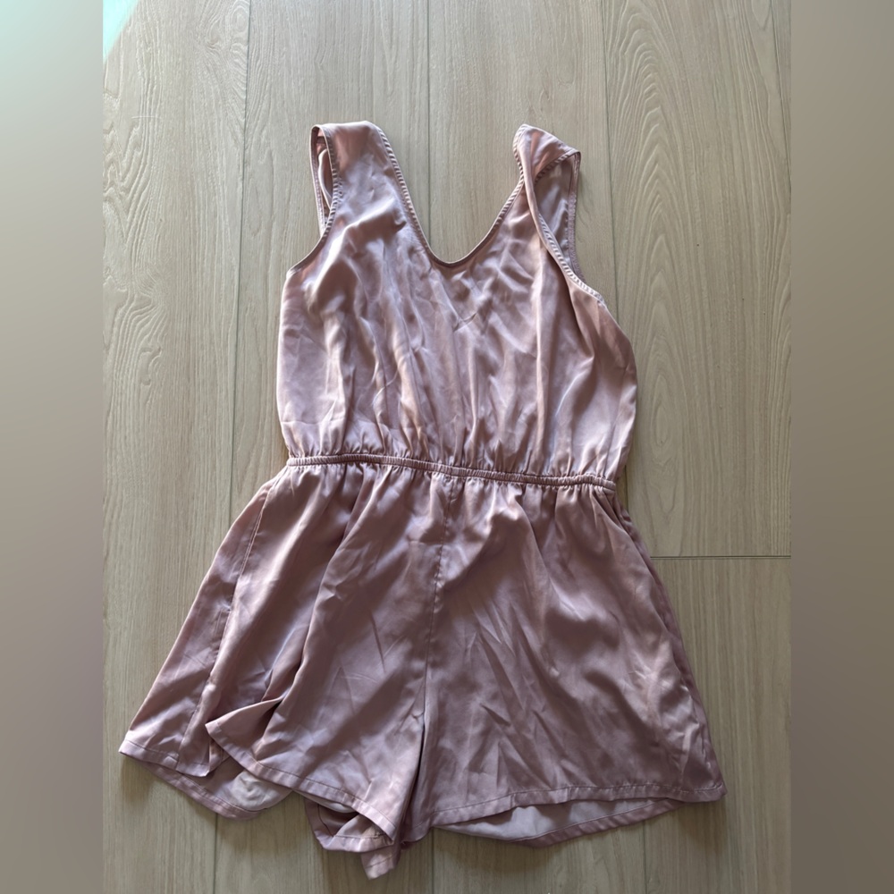 UpWest Blush Pink Lounge Pajama Romper